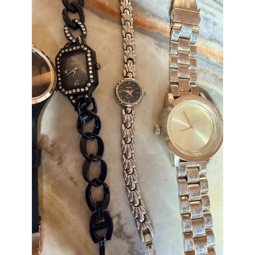Vintage & Modern Watch Lot Elgin Gruen Swatch Anne Klein Geneva Parts Repair